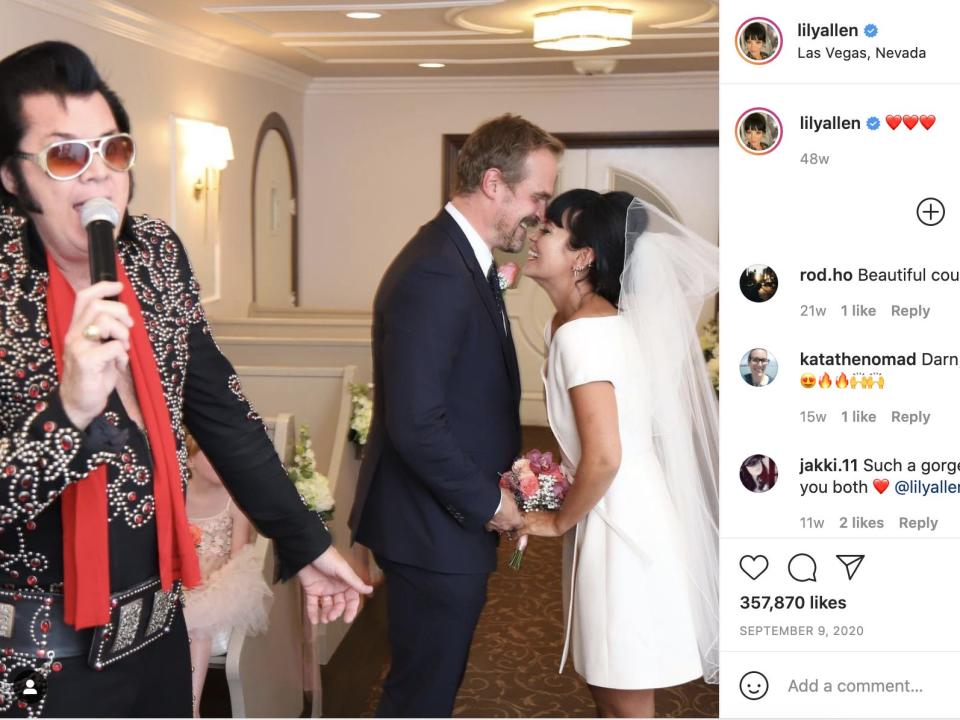 Lily Allen and David Harbour got married in Las Vegas in 2020.