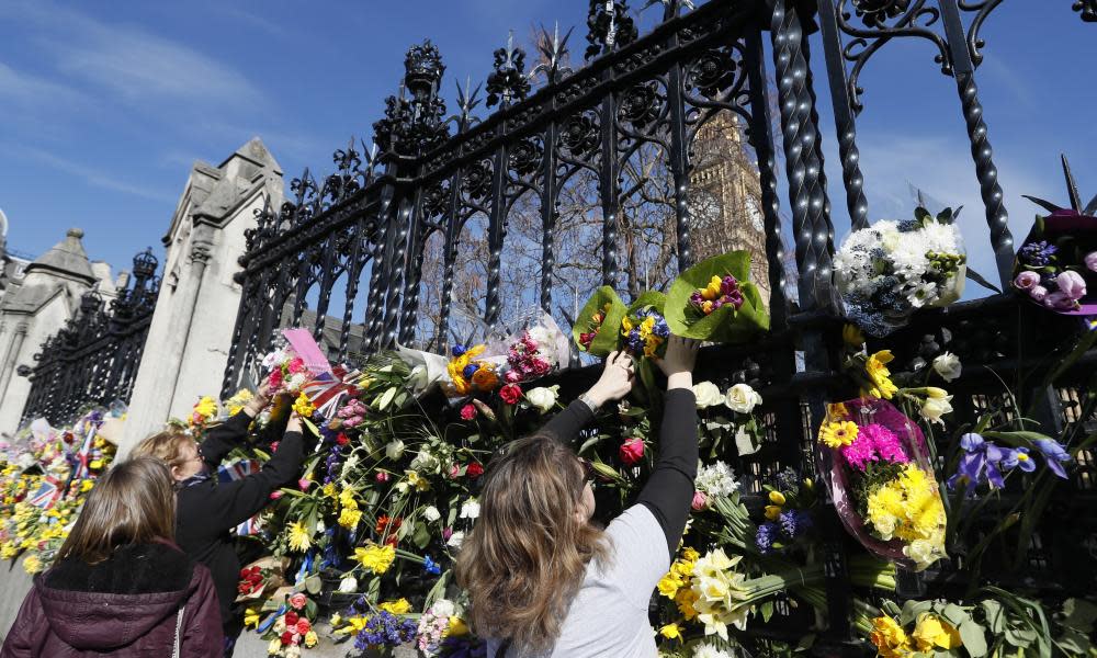 Flowers outside parliamen