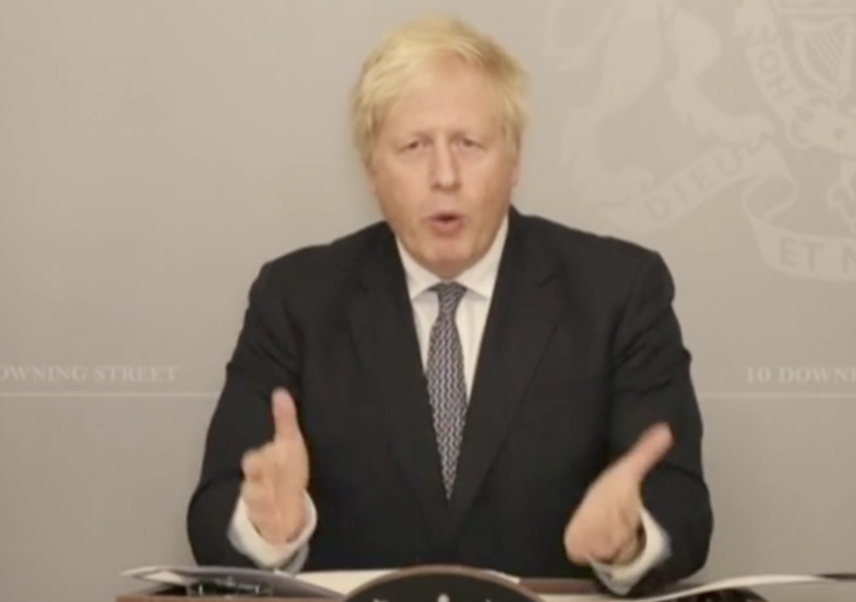 Boris Johnson: 'We don’t want to allow the virus to flare up again, forcing us all back into lockdown in January.' (Parliamentlive.tv)