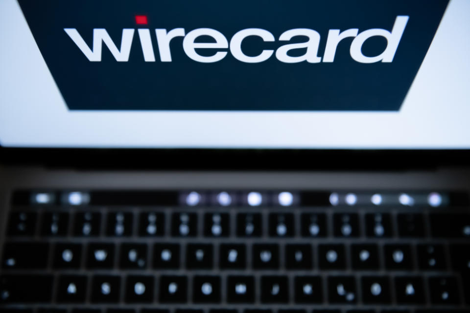 19 June 2020, Baden-Wuerttemberg, Rottweil: ILLUSTRATION - The lettering of the payment service provider Wirecard can be seen on a laptop screen. Photo: Silas Stein/dpa (Photo by Silas Stein/picture alliance via Getty Images)