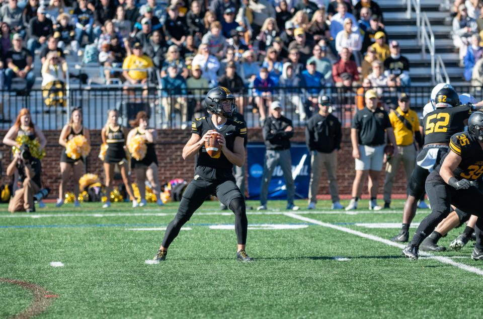 Former Shrewsbury High quarterback Drew Campanale has flourished under center for Randolph Macon College, leading the Yellow Jackets to the quarterfinals of the Division 3 playoffs on Saturday.