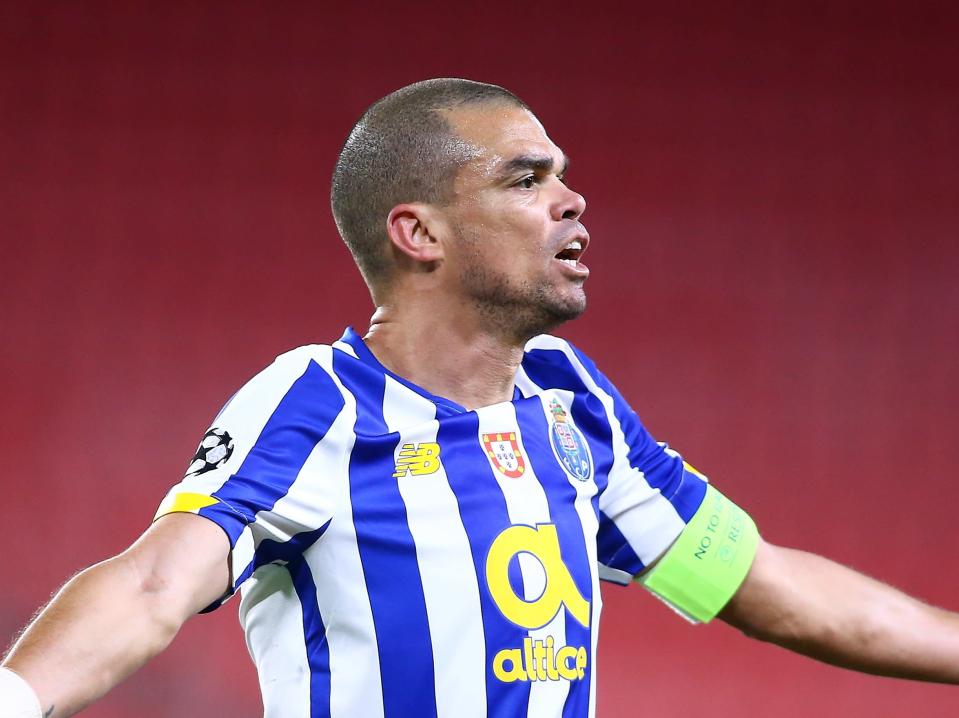 Porto centre-back Pepe during the first leg (Getty Images)
