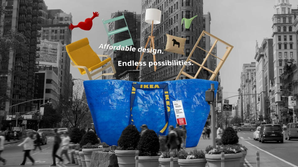 IKEA Big Blue Bag sculpture