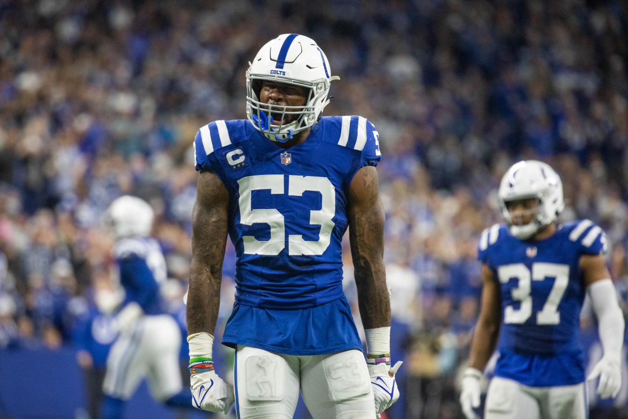 Adem and Colts linebacker Darius Leonard created a dish that gives back, the Maniac Burger of the Game, which will rotate for each Colts home game and be themed to the signature food in the opposing team's city.(Photo: Trevor Ruszkowski/USA TODAY Sports)