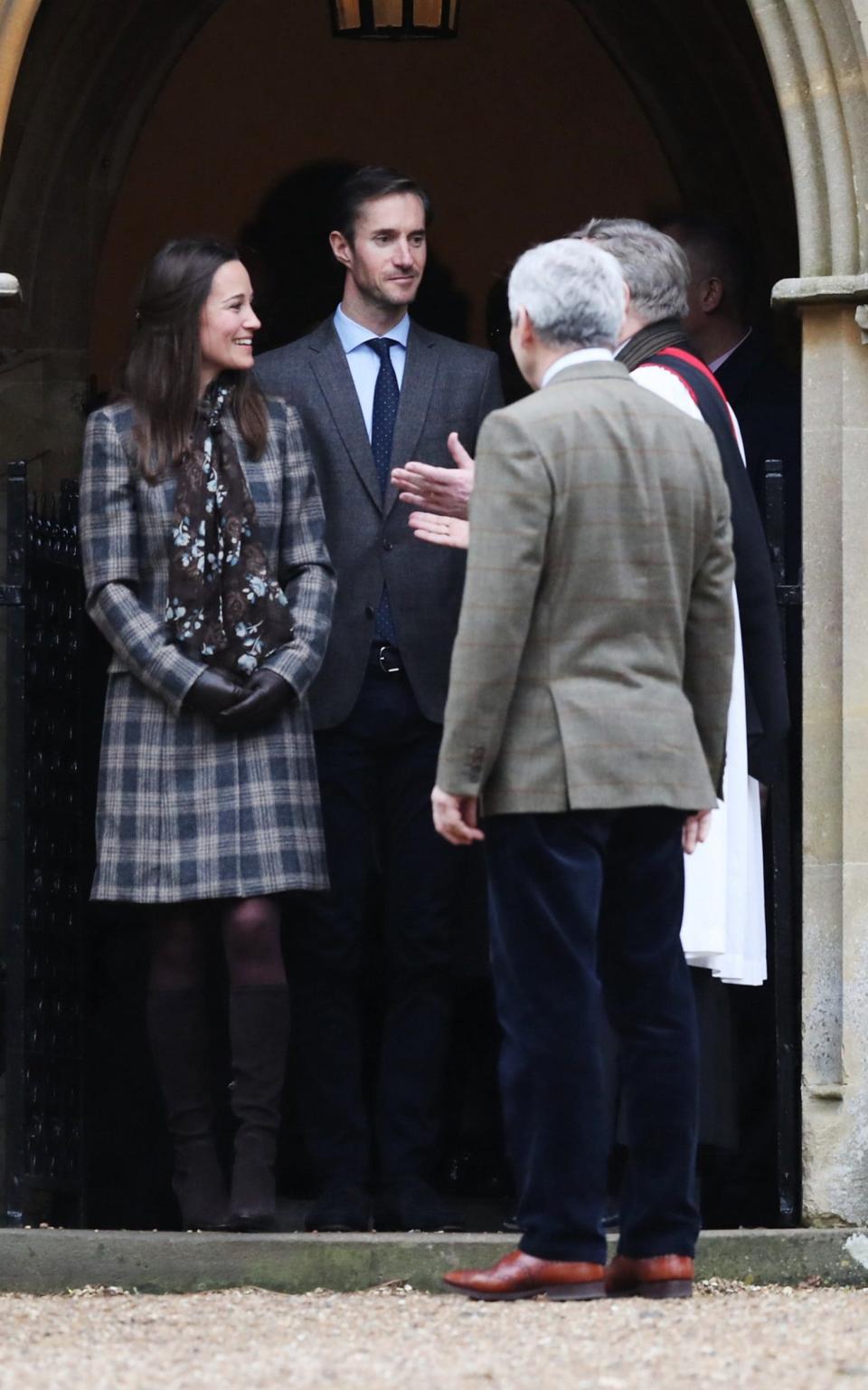 Miss Middleton, Mr Matthews and Miss Middleton's father Michael Middleton leave St Mark's Church, Englefield on Christmas Day 2016. - Credit: Andrew Matthews - WPA Pool/Getty Images