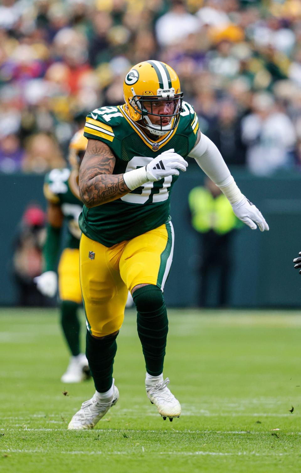 Preston Smith had two sacks and a forced fumble on Sunday against the Minnesota Vikings.