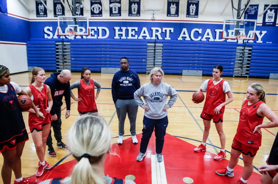 Sacred Heart coach Donna Moir is shooting for a fourth consecutive state title this season.