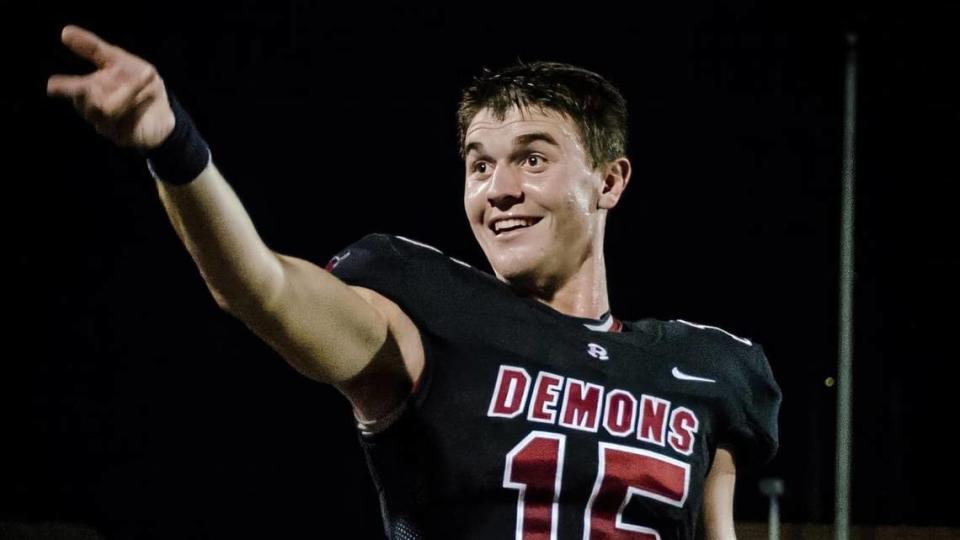 UM quarterback commit Judd Anderson is shown during a game for Warner Robins (Georgia) High in 2023. Photography by the Planks