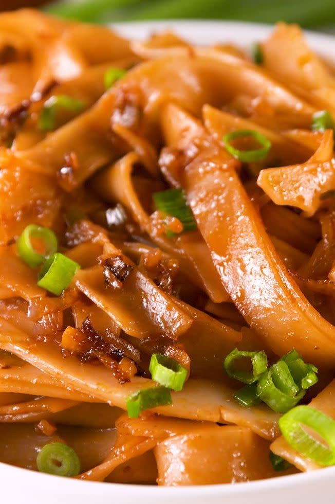 <p>The sauce for this dish comes together in less time than it takes for your noodle water to boil. This dish is easy, fast, and spicy. Adjust the chilli garlic sauce as you like, but we love the sweet heat of this dish as is.</p><p>Get the <a href="https://www.delish.com/uk/cooking/recipes/a35137422/crack-noodles-recipe/" rel="nofollow noopener" target="_blank" data-ylk="slk:Spicy Chilli Garlic Noodles;elm:context_link;itc:0;sec:content-canvas" class="link ">Spicy Chilli Garlic Noodles</a> recipe.</p>