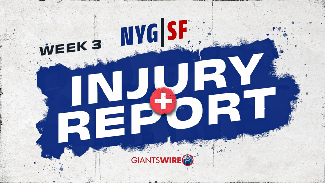 Giants vs. 49ers Injury Report — Week 3