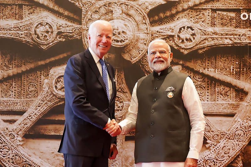 U.S. President Joe Biden (L) called the so-called so-called India-Middle East-Europe Economic Corridor "a game-changing regional investment." Photo courtesy of Press Information Bureau