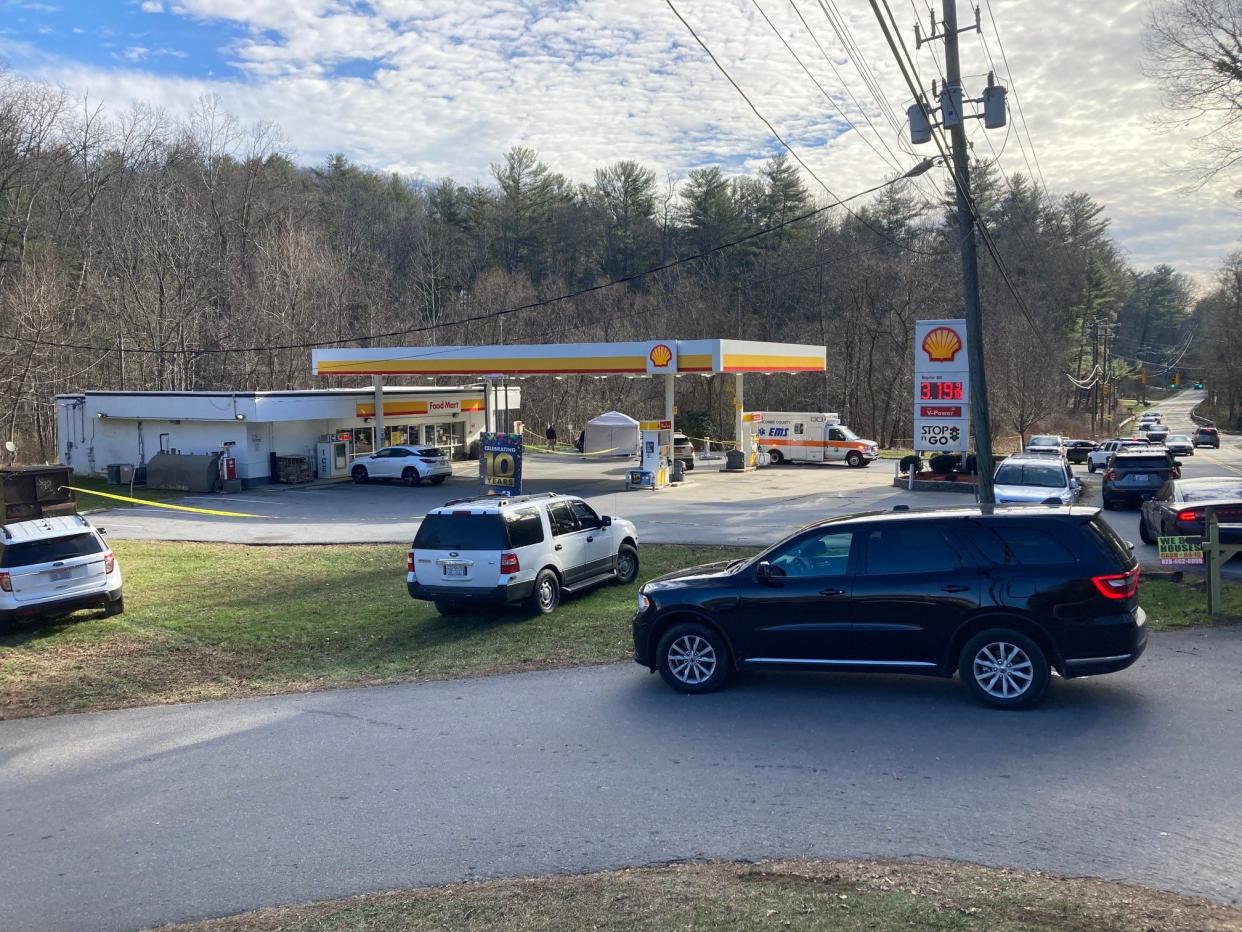The Buncombe County Sheriff's Office Dec. 19 is investigating the deaths of two people at a gas station on Mills Gap Road.