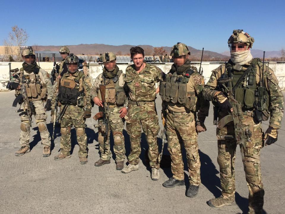 Maj Gen Herbert (middle) with 333 members at Fort Hunter, Afghanistan (Supplied)