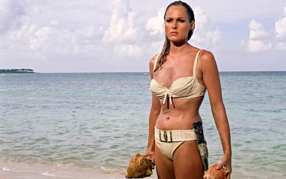 Ursula Andress as Bond girl Honey Ryder in the 1962 film Dr. No