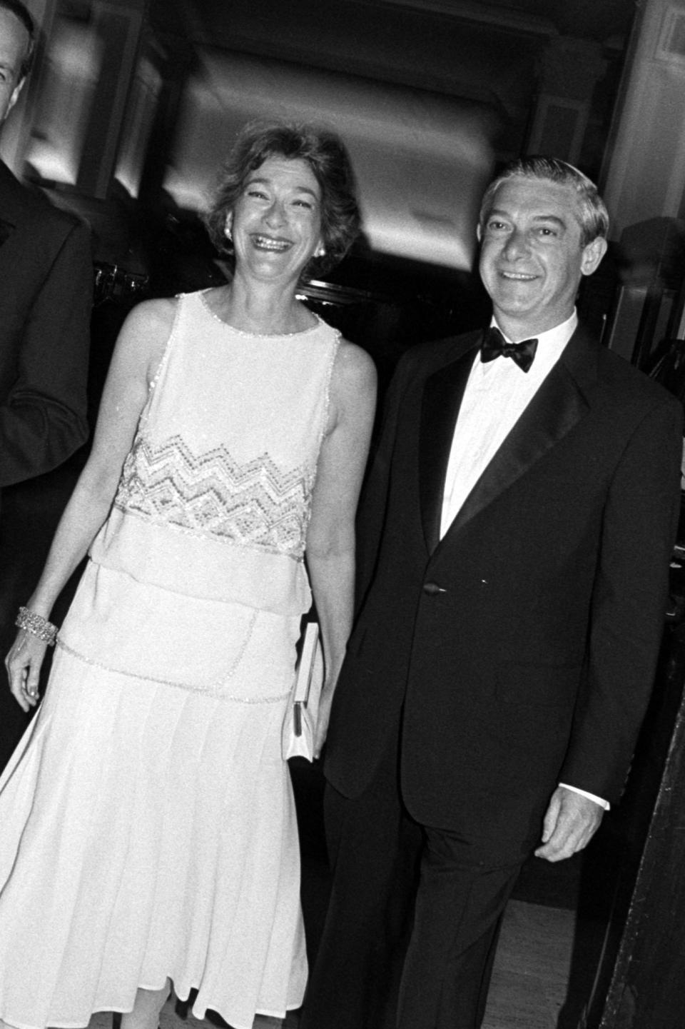 Rosalind Jacobs and Melvin Jacobs attend an event at Saks Fifth Avenue and a dinner-dance afterparty at the Museum of Modern Art, in New York City on May 24, 1984. - Credit: Tony Palmieri/WWD