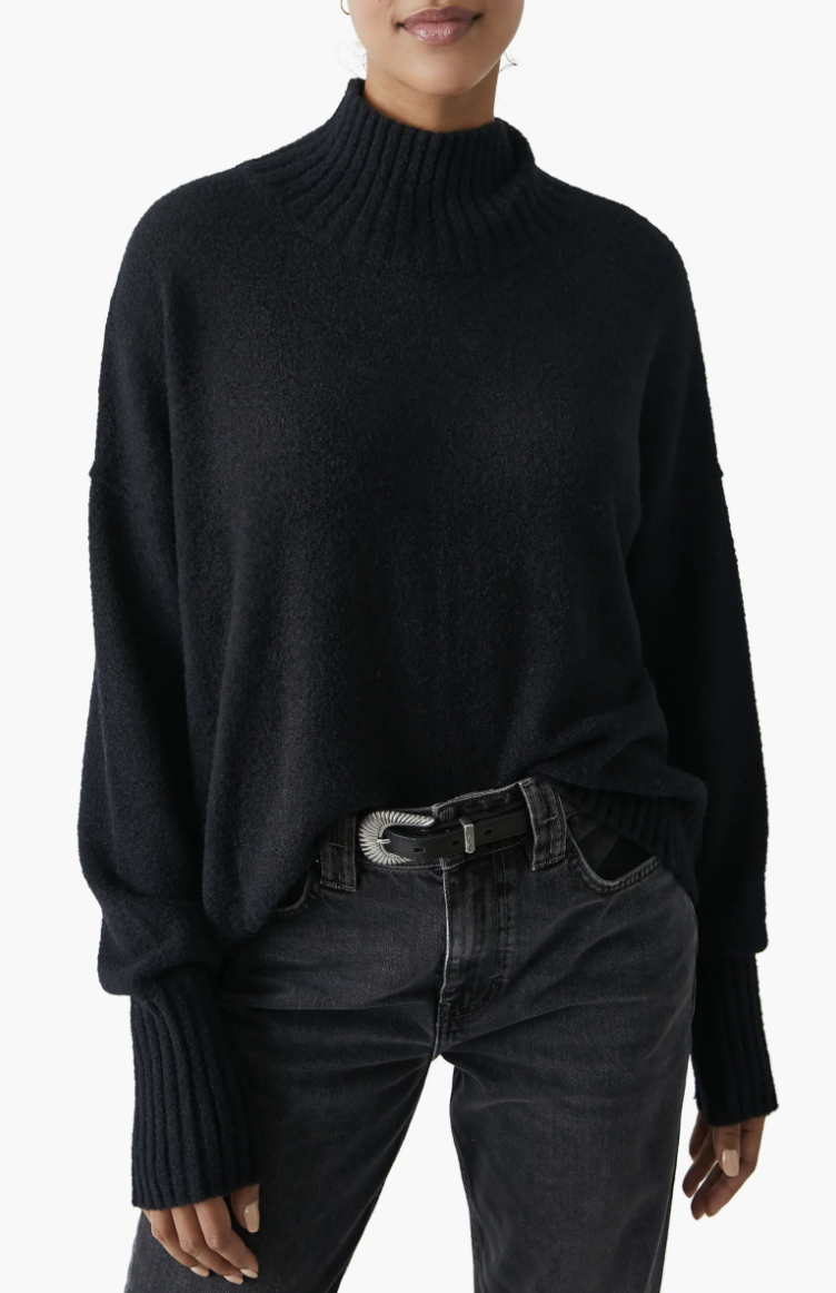 womens moc neck sweater