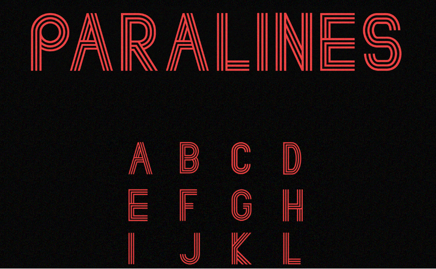 Best free fonts: Sample of Paralines