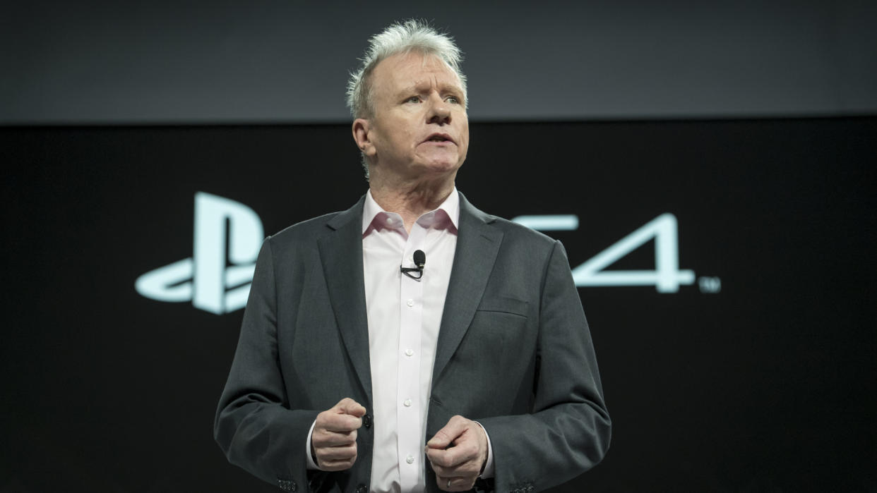  Jim Ryan, president and chief executive officer of Sony Interactive Entertainment Inc., speaks during a press event at CES 2020 in Las Vegas, Nevada, U.S., on Monday, Jan. 6, 2020. 