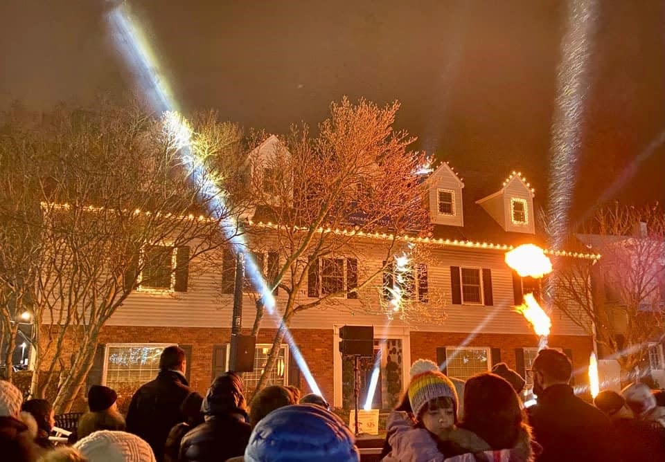 Scene from the 2022 Christmas Light Show in Belmar.