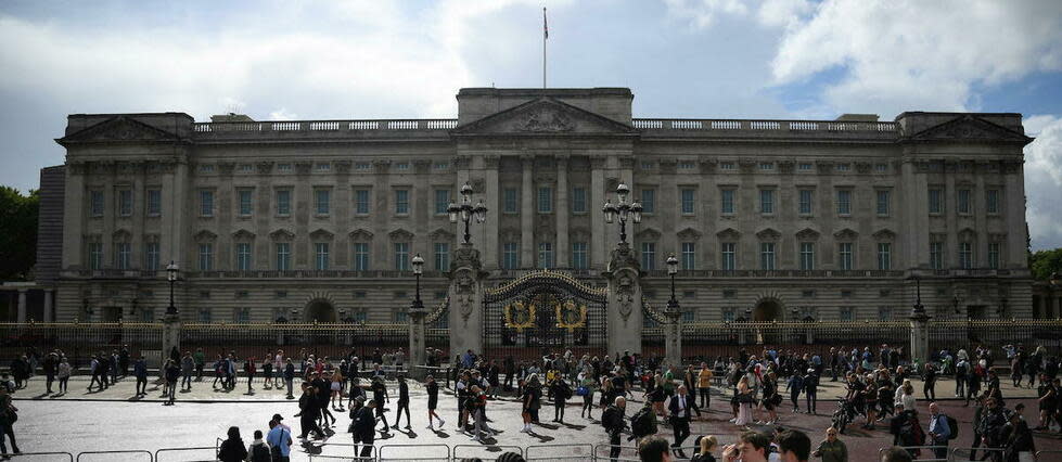 Les abords de Buckingham Palace le 8 septembre.  - Credit:DANIEL LEAL / AFP