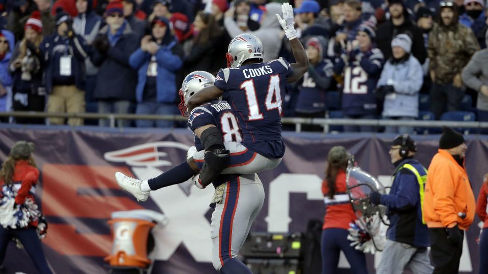 Rob Gronkowski takes Brandin Cooks for a ride (Getty)