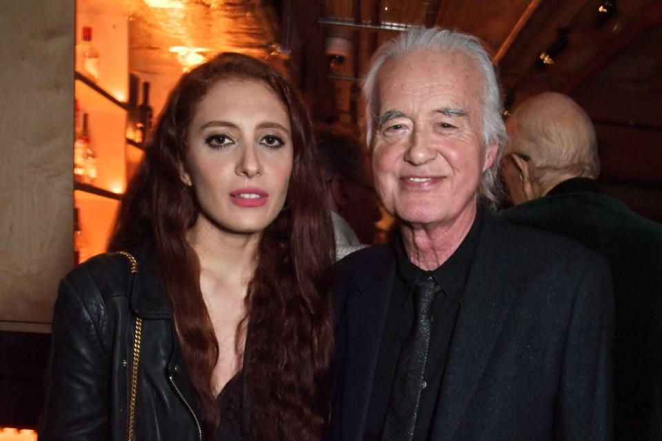  (Scarlett Sabet and Jimmy Page attend the launch of new book 