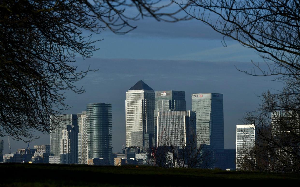 financial district of Canary Wharf