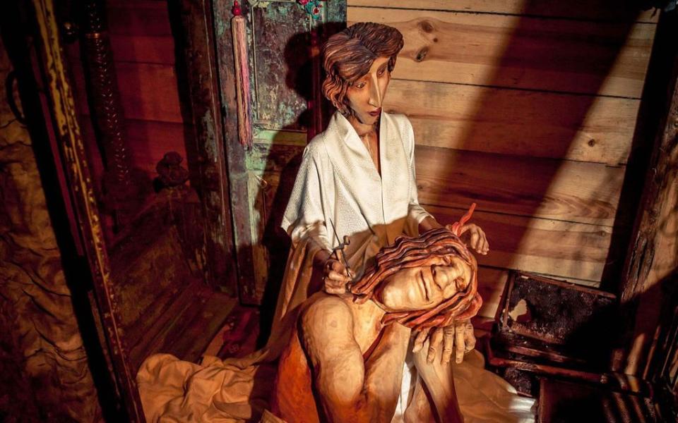 EAST ANGLIA NEWS SERVICE, tel. 07767 413379 A biblical display showing Delilah and Samson in the giant replica of Noahâ€™s Ark on the waterfront in Ipswich, Suffolk, where it has been detained by Coastguards over a lack of paperwork proving it is seaworthy EAST ANGLIA NEWS SERVICE, tel. 07767 413379 - East Anglia News Service