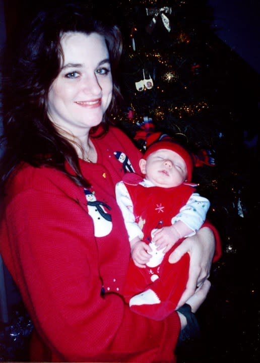 Tracey Tucker and her baby boy Dylan, who’s now a 21-year-old St. Ambrose student.