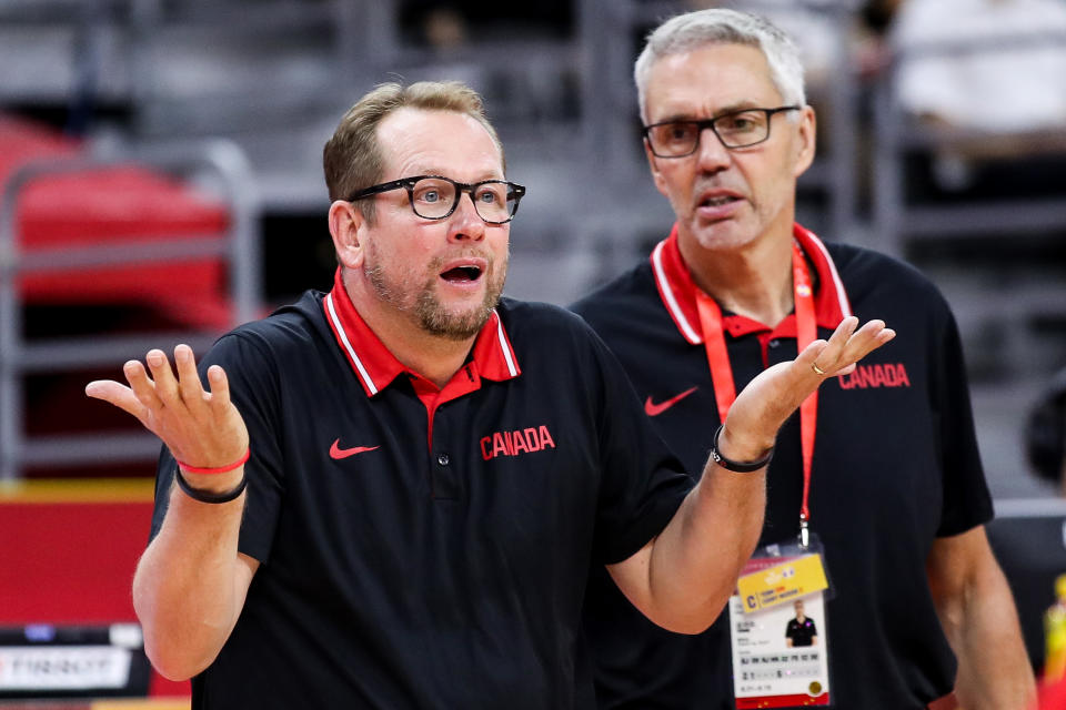 Nick Nurse, coach of Canada, in action during the 2019 FIBA World Cup (Photo by Zhizhao Wu/Getty Images)