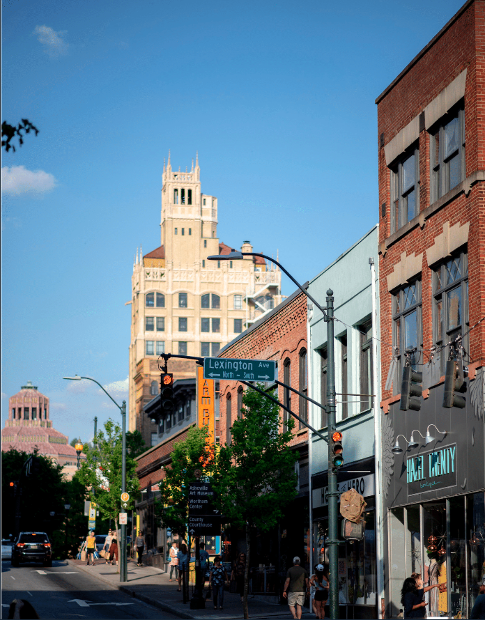 Downtown Asheville's Jackson Building and City Hall are seen here. Buncombe County commissioners voted Nov. 15 local real estate agent Elizabeth Putnam to the Buncombe County Tourism Development Authority board.