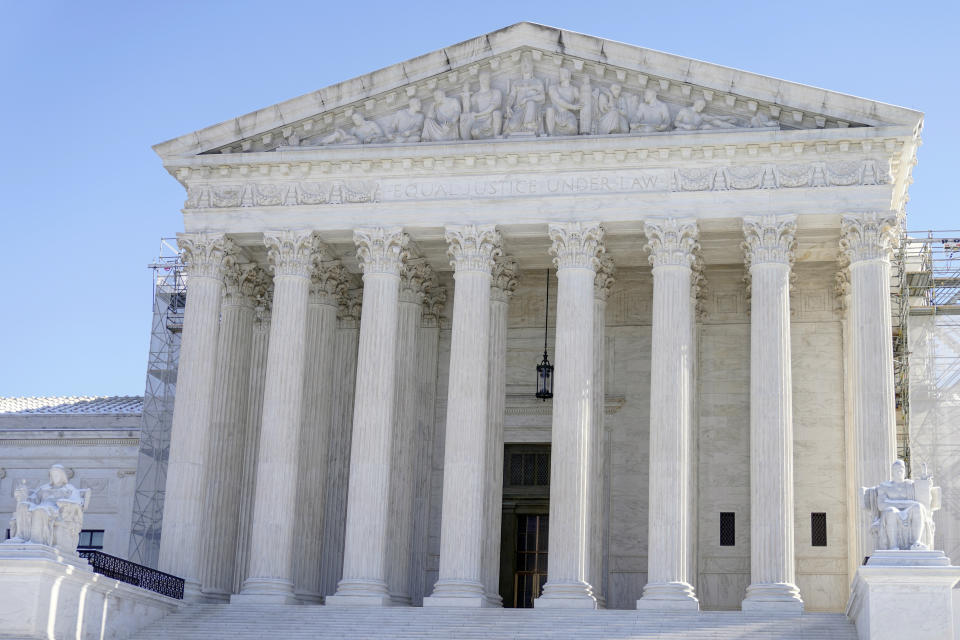 The U.S. Supreme Court is photographed on Wednesday, Jan. 17, 2024, in Washington. (AP Photo/Mariam Zuhaib)