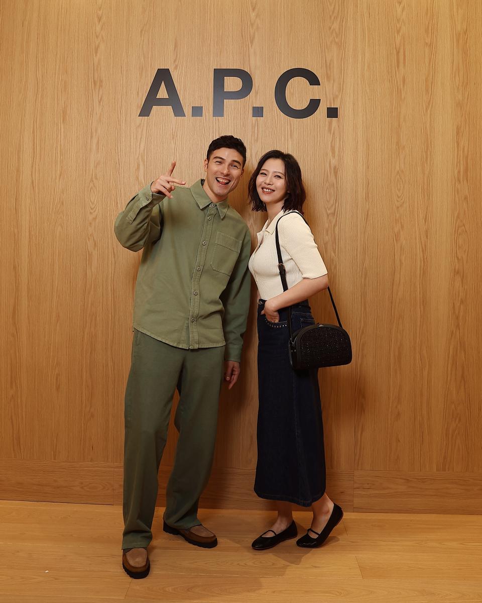 A.P.C.插旗台灣！劉品言、鳳小岳連袂出席開幕活動挺愛牌。圖片來源:A.P.C.