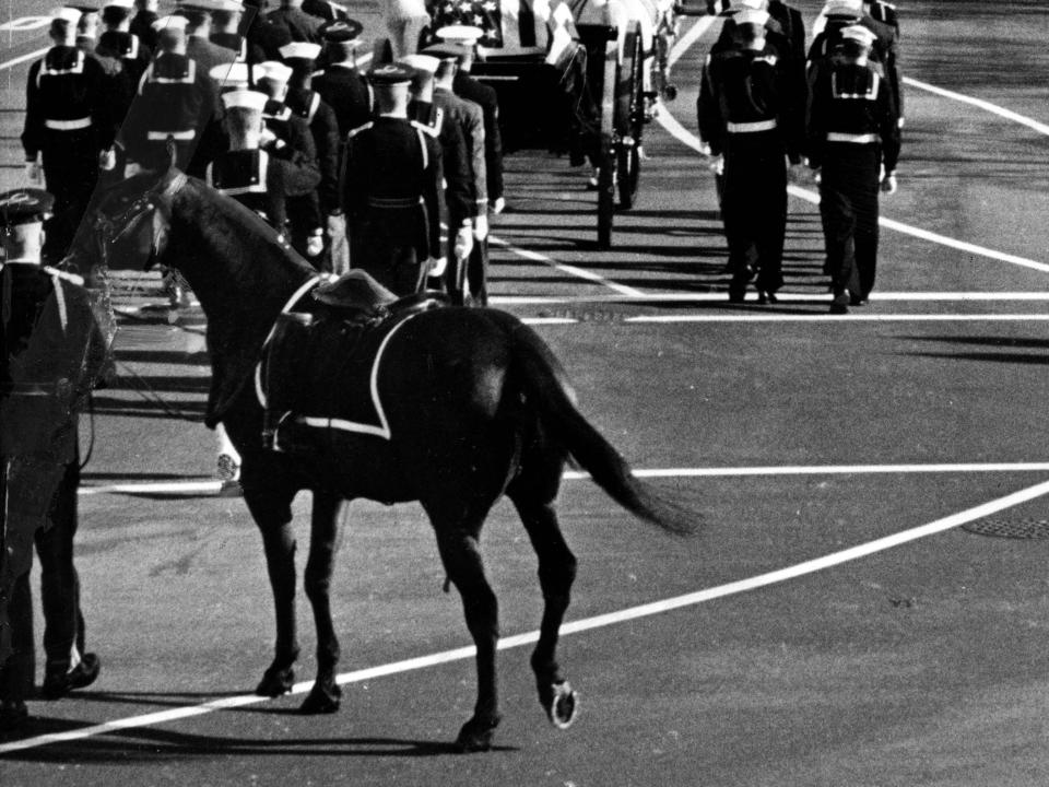 riderless horse at John F. Kennedy's funeral.