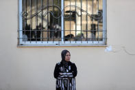 A woman waits ahead of the funeral of Aiia Maasarwe, 21, an Israeli student killed in Melbourne, in her home town of Baqa Al-Gharbiyye, northern Israel January 23, 2019. REUTERS/Ammar Awad