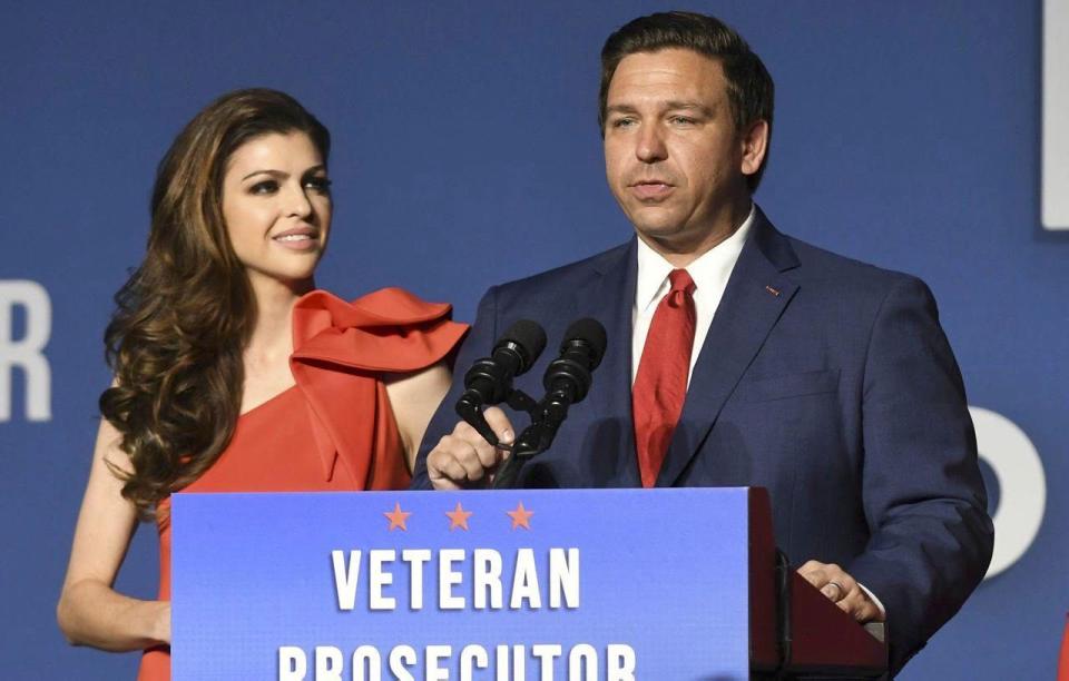 Florida Gov. Ron DeSantis and his wife, Casey