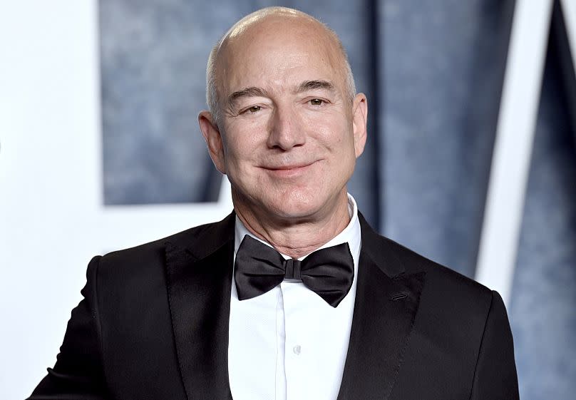 Amazon founder Jeff Bezos at the Vanity Fair Oscar Party, March 2023.