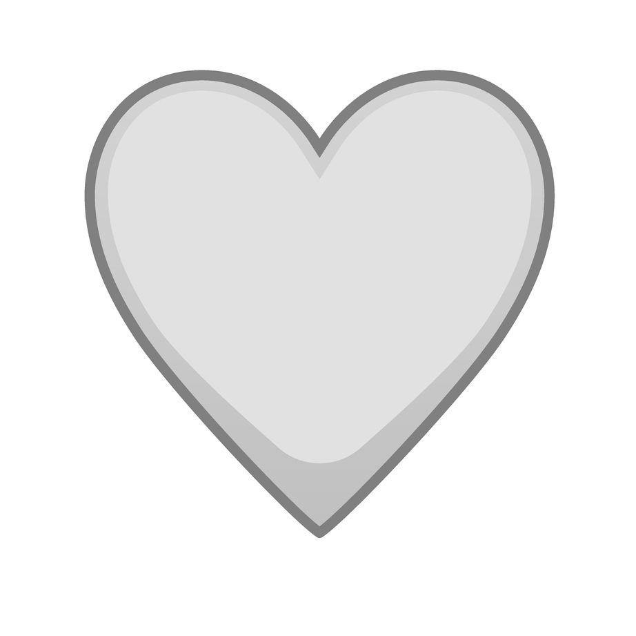 pale gray heart emoji