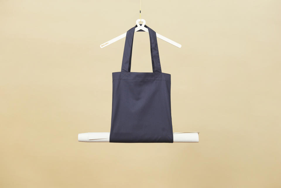 The tote bag included in the “Architect’s Tools” capsule collection. - Credit: Andrea Saluti/Courtesy of AMDL Circle