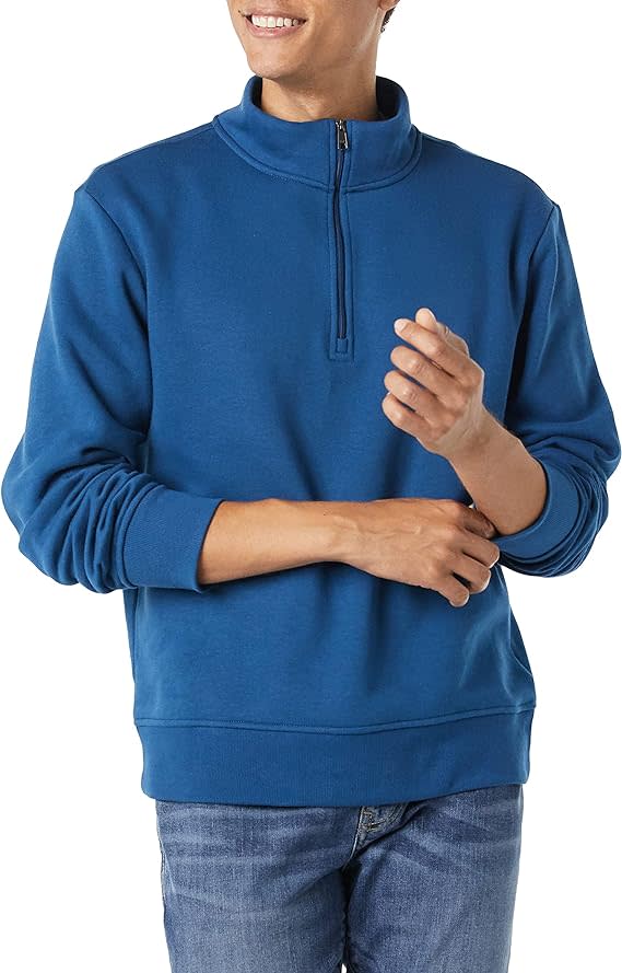 Essentials Men's Long-Sleeve Quarter-Zip Fleece Sweatshirt