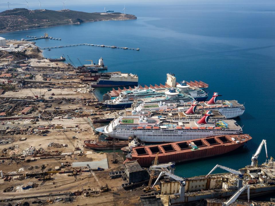 Cruise ships ship breaking yard Turkey