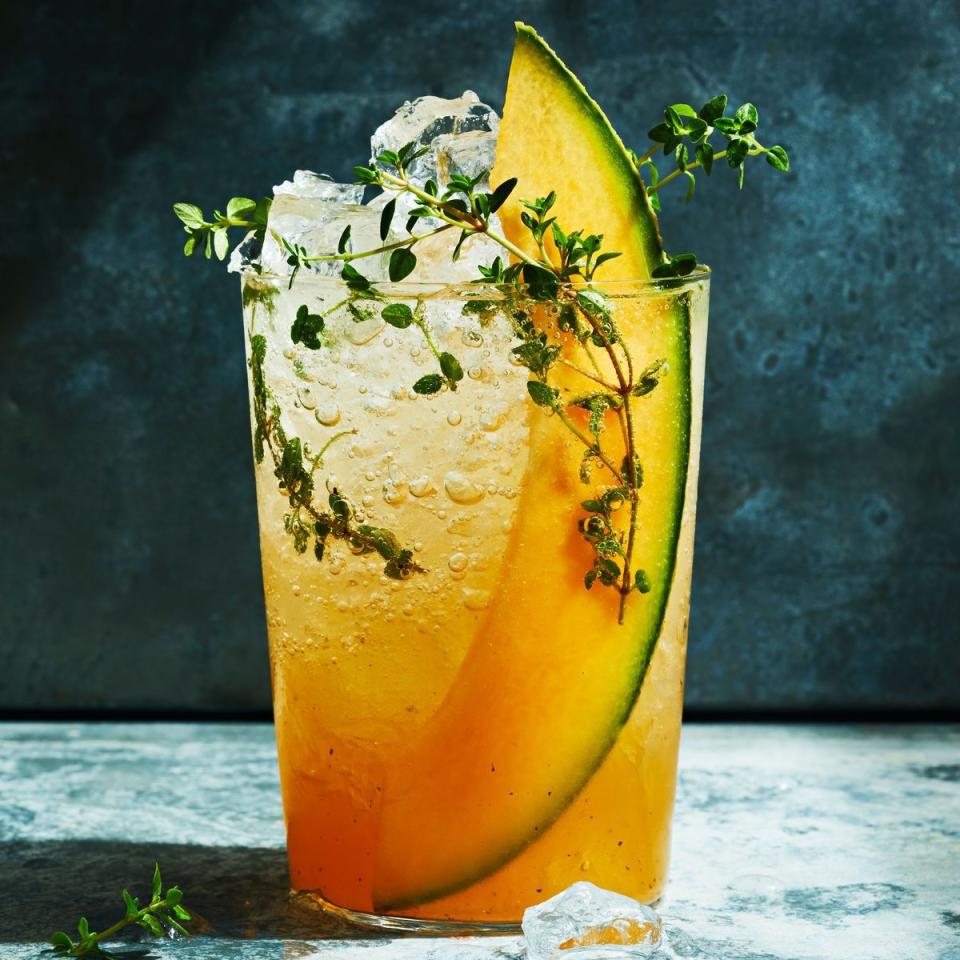 cantaloupe thyme shrub cocktail