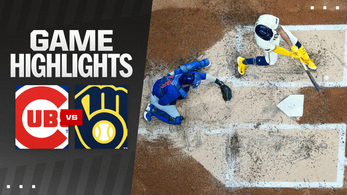 Highlights from the Cubs vs. Brewers game featured on Yahoo Sports
