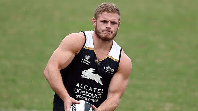 Tom Burgess in training with the Rabbitohs. Image: Getty