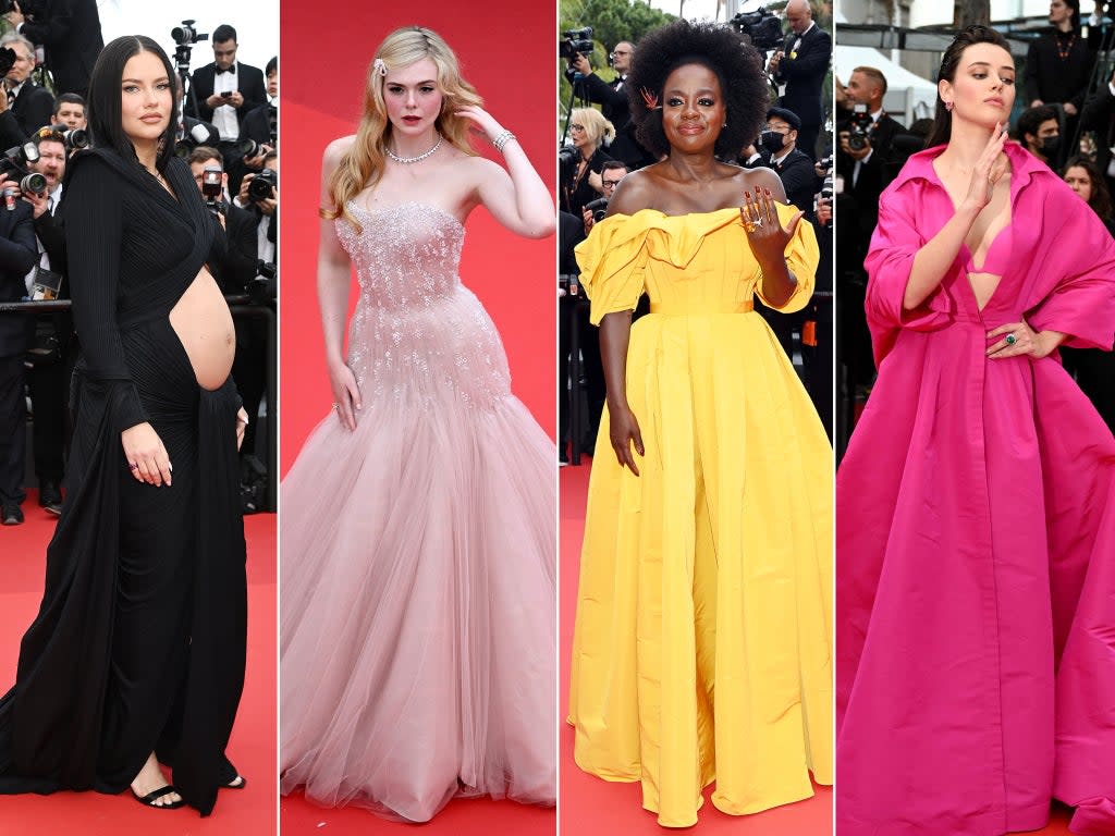 Adriana Lima, Elle Fanning, Viola Davis, Katherine Langford (AFP via Getty Images)