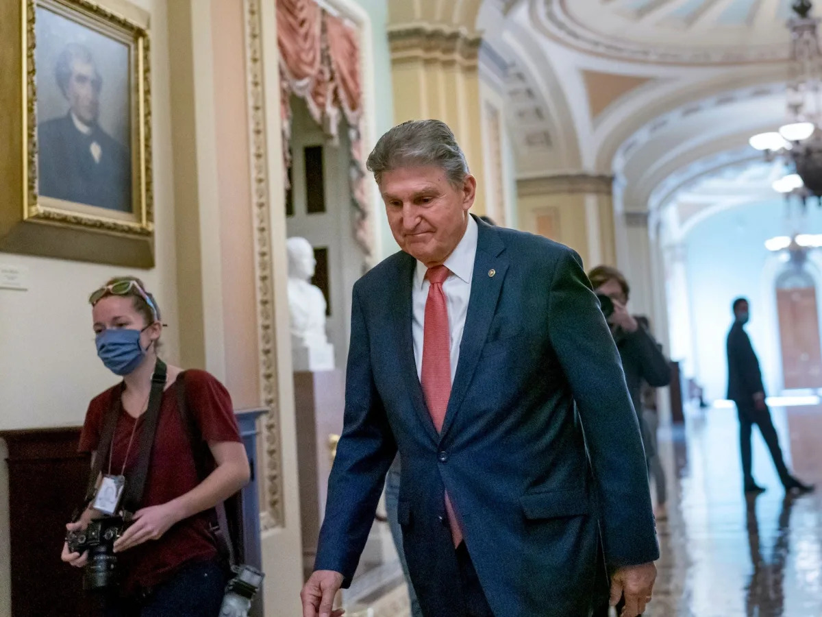 Sen. Joe Manchin told colleagues he believes parents will use child tax credits to buy drugs and people will abuse paid leave to go hunting, report says