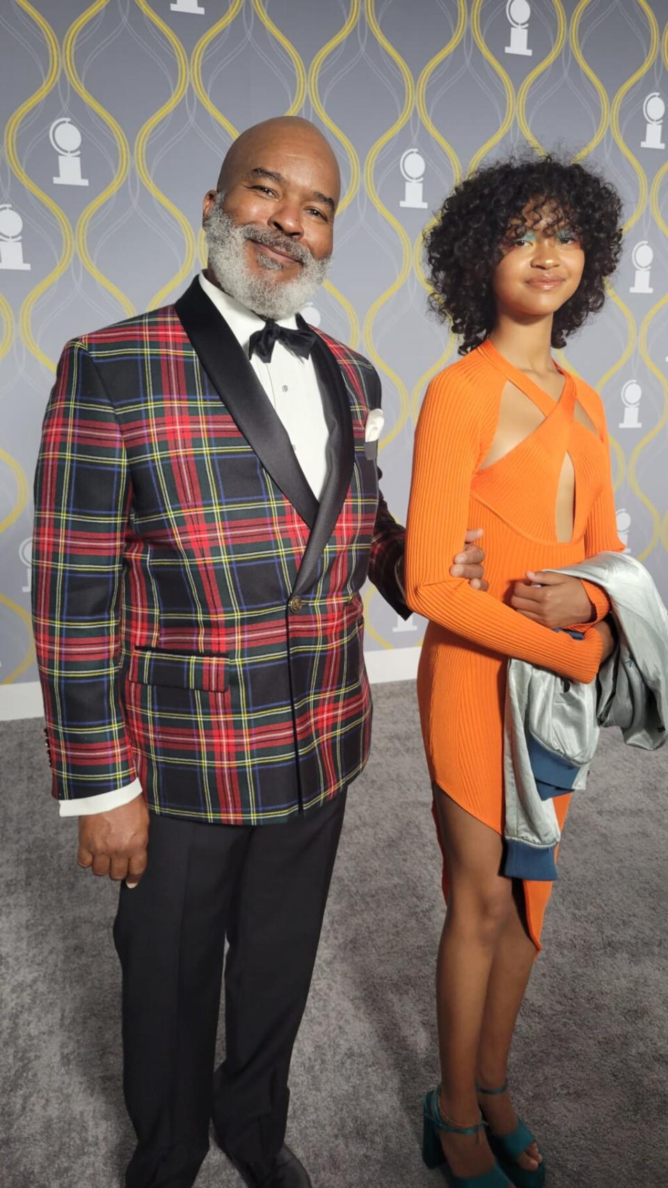 David Alan Grier, and daughter Luisa Danbi Grier-Kim on the 2022 Tony Awards red carpet at Radio City Music Hall, New York City. Photo by Matthew Allen.
