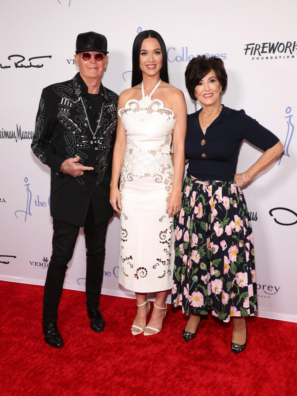 Keith Hudson, Katy Perry and Mary Hudson attend the 35th Annual Colleagues Spring Luncheon