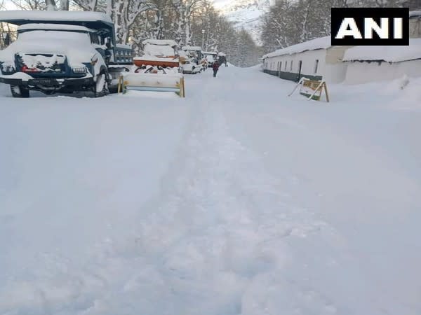 Visual from NH 3 at Sissu in Lahaul-Spiti district