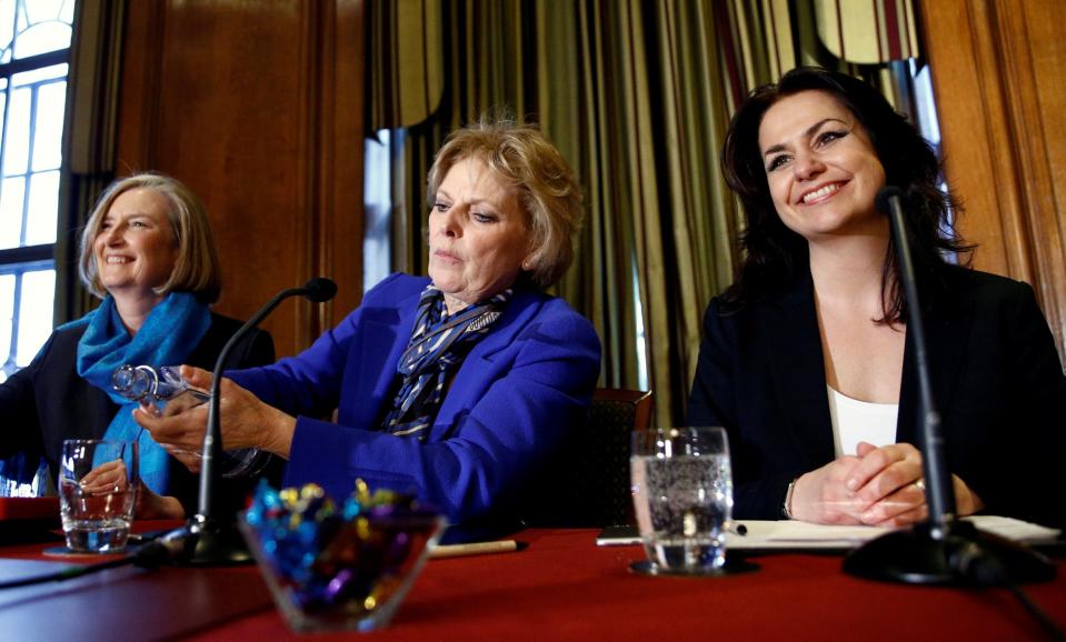 Former British Conservative Party MPs Heidi Allen, Anna Soubry and Sarah Wollaston defected from the Tories on Wednesday (REUTERS)